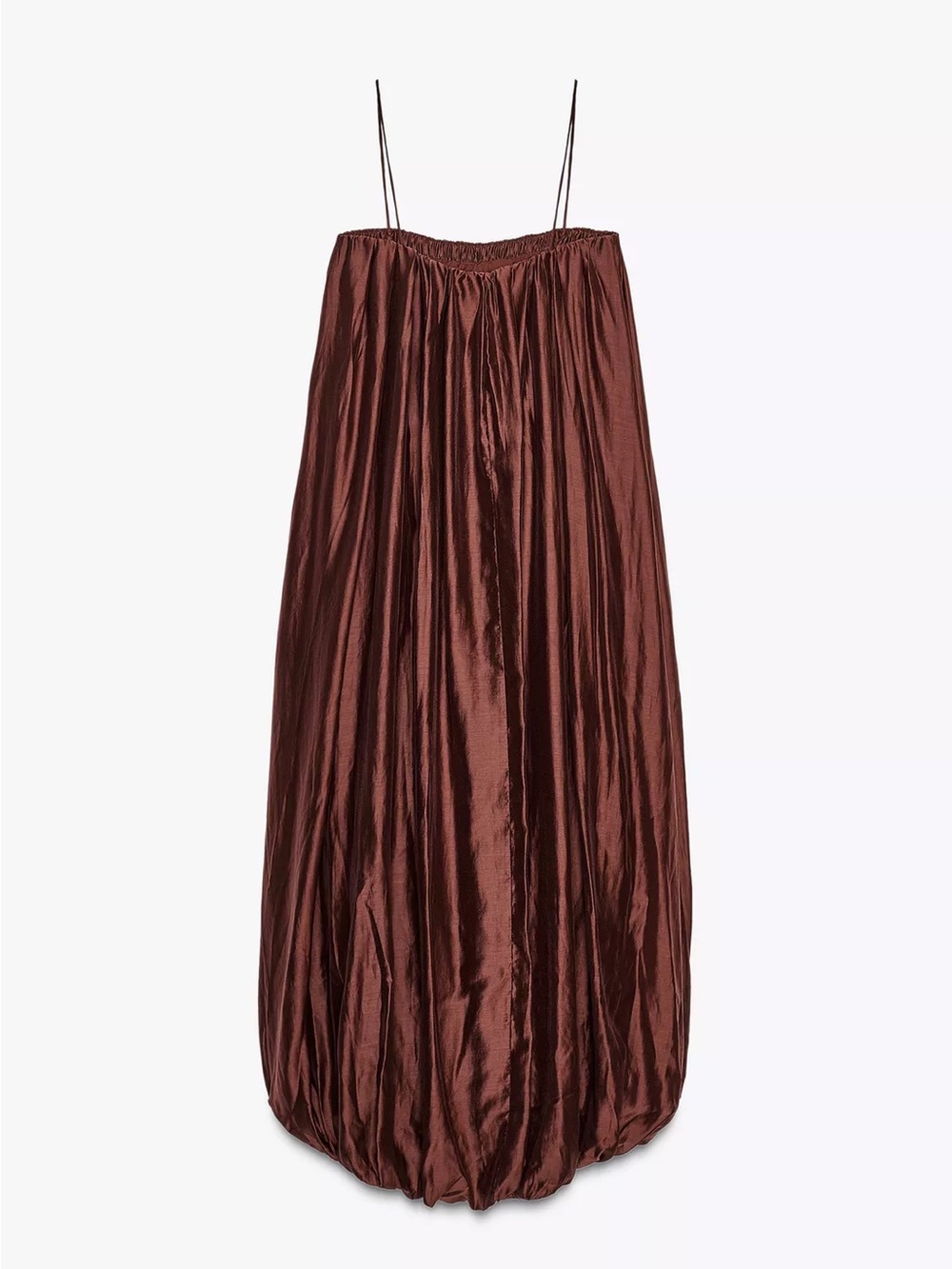 ZARA ZW Multi-Position Balloon Dress - Terracotta - Picture 12 of 16